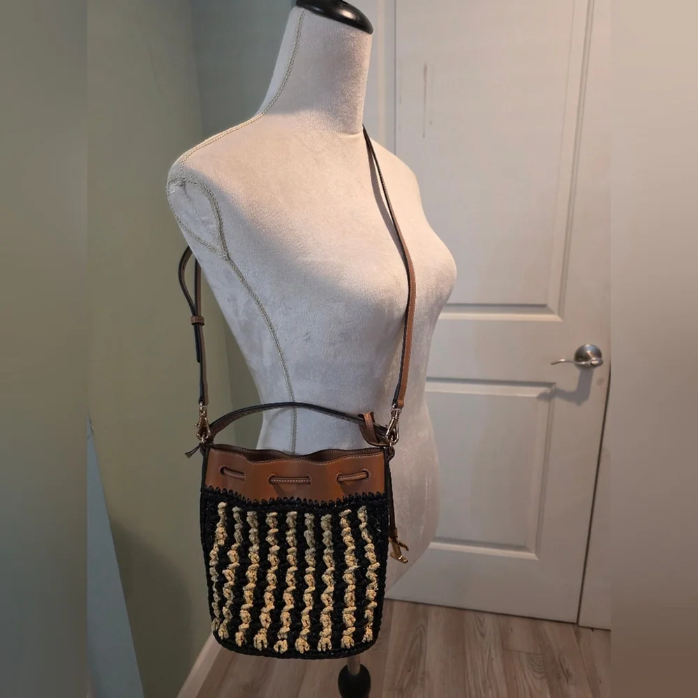 NWT Tod's Micro Raffia Bucket Bag Authentic - Picture 4 of 16
